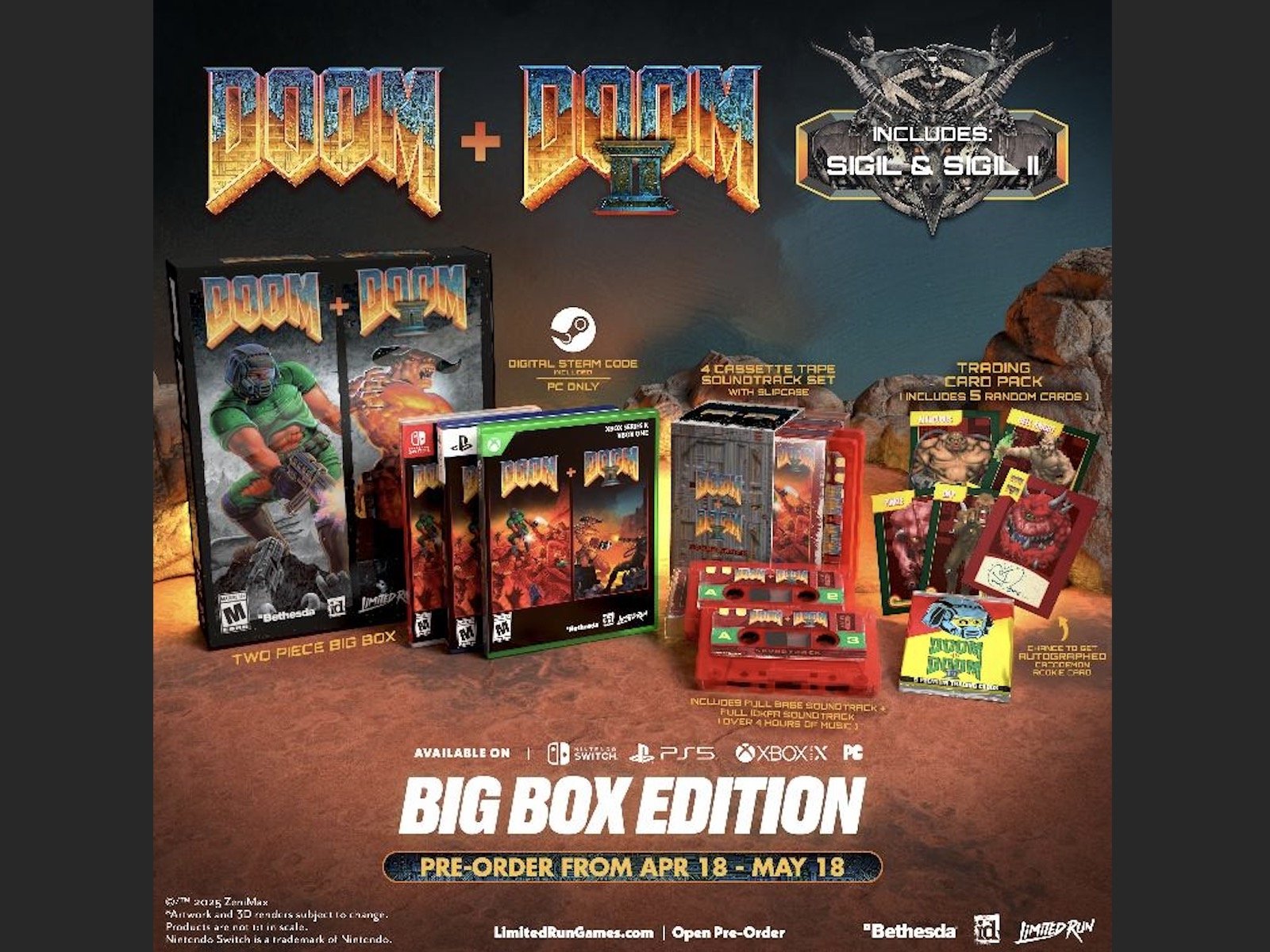 Doom & Doom II: Limited Run Games has your physical drops pre